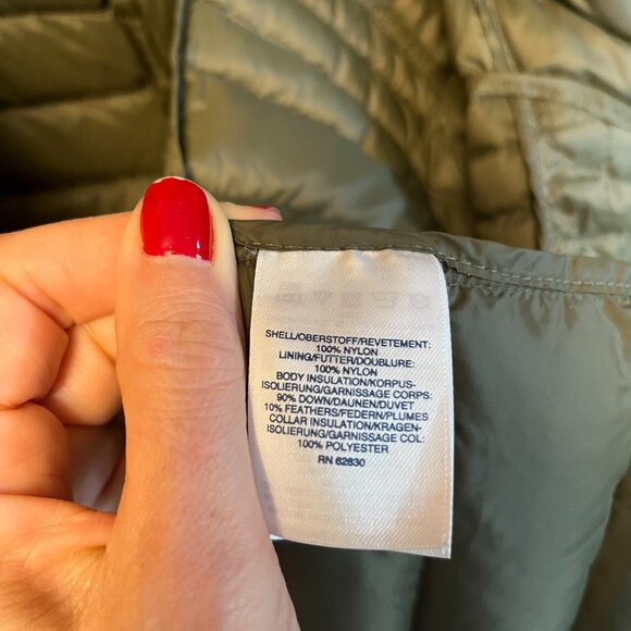 Lands' End Long Down Vest Sage Green XL - Picture 8 of 9